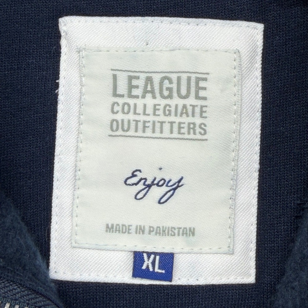 League Collegiate Outfitters Kent State Quarter Zip Navy Blue Sweatshirt Mens XL - Picture 6 of 12